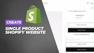 How to Create a Single Product Shopify Store | Create shopify store 2025