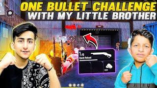 One Bullet Challenge With My Little Brother - Garena Free Fire