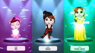 My Talking Angela KID vs TWEEN vs ADULT Size - Gameplay Great Makeover For Children HD