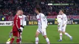 Franck Ribéry FIGHT Horror Red Card slapping Ja Cheol Koo ( FC Augsburg Vs FC Bayern München)