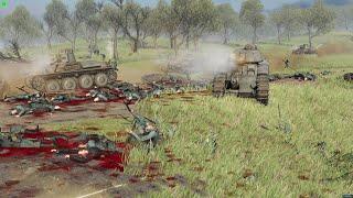 MASSIVE GERMAN ASSAULT ON RUSSIAN MILITARY BASE - MEN OF WAR II EDITOR BATTLE