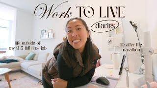 Work to Live Diaries: What life outside of work looks like after the marathon & being flexible