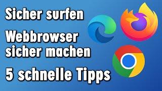 Internet Browser einfach sicher machen - Sicher surfen mit Firefox Chrome Edge - Cache leeren