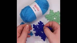 ️crochet snowflake pattern + video ️#crochet #newyear2025 #Christmas #crocheting #howto #craft