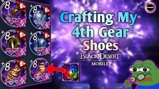 Crafting DAWNVEIL Shoes! | my 4th Gear  | Black Desert Mobile