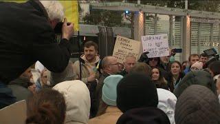 Houston’s Ukrainian community protests Russia’s invasion