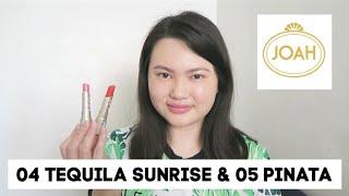 Joah Tinted Lip Balm 04 Tequila Sunrise & 05 Pinata Review + Swatches + Try On | Tracey Violet