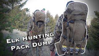 Elk Hunting Pack Dump