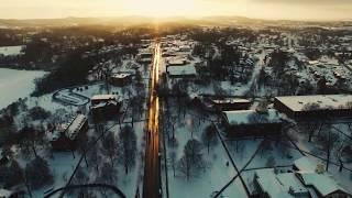 Berea College in snow