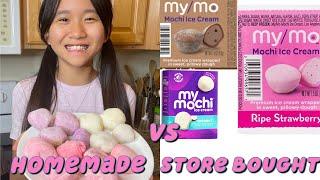 Homemade Mochi Ice Cream VS Store Bought! |Janet and Kate