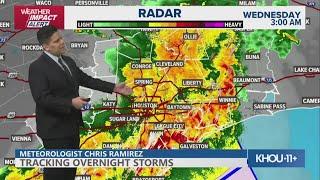 Weather Impact Alert: Heavy rain and lightning hit the Galveston area