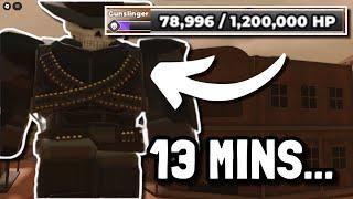 Badlands 2 In 13 Minutes with 1.2 Million HP Gunslinger... | Roblox Tower Defense Simulator TDS