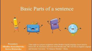 PFBT OPEN LECTURE: Basic parts of a sentence