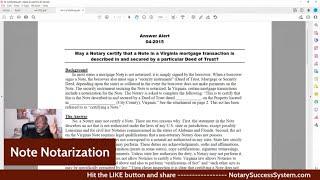 Notary Success System: Virginia Notaries Collecting Funds and Note Notarization