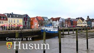 【4K】 Husum | Video Walk Around the Harbour and Old Town Towards the Castle