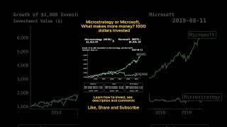 What makes more money, Microsoft or Microstrategy? $1000 dollars invested  #stockmarket #bitcoin