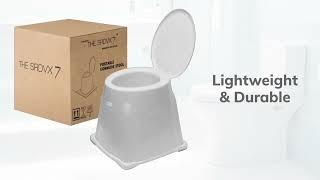 THE SRDVX 7 Portable Commode Stool converts Indian toilets to Western toilets.