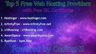 Top 5 Free Web Hosting Providers with Free SSL Certificate