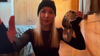 ASMR Getting You Ready for the Ski Slopes (lofi, clothing fabric sounds, soft spoken) ️️