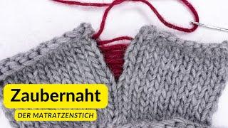 Matratzenstich | Strickstücke mit der Zaubernaht unsichtbar verbinden