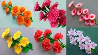 6 Easy Paper Flowers Most Views on Youtube Channel | DIY