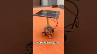 Diy Solar Power Car | DC Motor Project #shorts #solar #car