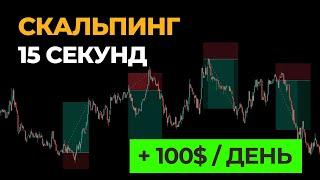 ЛУЧШАЯ стратегия для 15-сек СКАЛЬПИНГА. +100$ / день