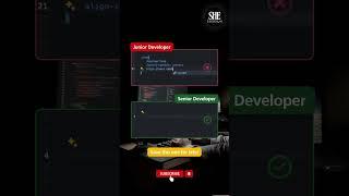 Junior vs. Senior Developer#CSS #WebDev #frontend #LearnToCode #JuniorVsSenior #codetips #code