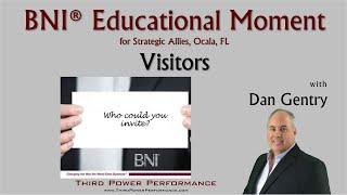 BNI Educational Moment - Visitors