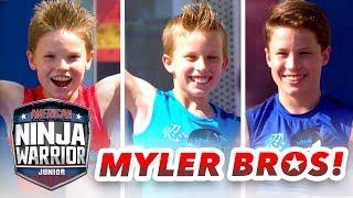 Myler Brothers NINJA COURSE SHOWDOWN (Ninja Kidz TV) | American Ninja Warrior Junior