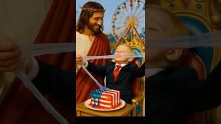 Jesus with us ai Asmr #funny #cat #dinosaur