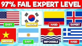 We Bet You Can't Guess the 50 Flags | Guess the Flag Easy, Medium, Hard, Expert, Impossible 