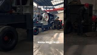 Newest mobile quarry aggregate stone crushing machine, boulder rock granite stone crusher station