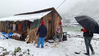 Heavy Snowfall Mountain Village || Best Life in Himalayan Sheep Shepherd ||