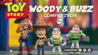 Comparison of Toy Story Nendoroid & Herocross  - Woody & Buzz Lightyear