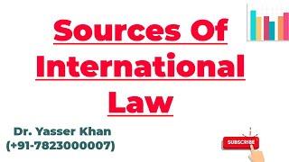 Sources Of International Law