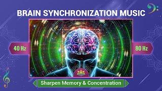 Brain Synchronization Music (40 Hz + 80 Hz) Sharpen Memory & Concentration - Amplify Focus Instantly