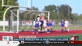 Hastings College soccer teams both defeats Dakota Wesleyan