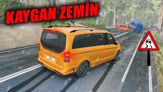 YAĞMURLU HAVADA KAZA YAPTIM VİTO PERT OLDU // SOHBET TADINDA // BeamNG.drive