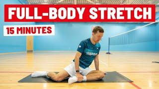 15 Minute Stretching Routine For Badminton Players (Follow Along)