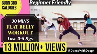 DWD#59 | 30mins DAILY FLAT BELLY Workout  - Beginner Bollywood | Easy Exercise to Lose weight 3-5kgs