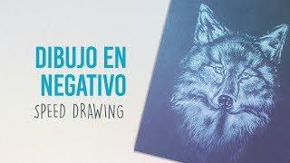 Dibujo en Negativo Lobo (speed Drawing)- TodoArte