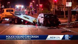 Multiple Milwaukee police squad cars involved in crashes Monday night