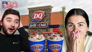 Brits Try DAIRY QUEEN for the first time!