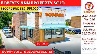 Popeyes NNN Property Sold in Buford GA | Sold for $3,555,000