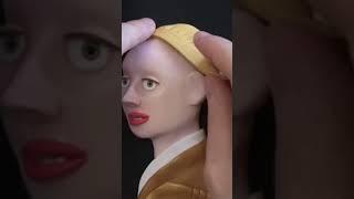 Making GIRL WITH THE PEARL EARRING with Polymer Clay 