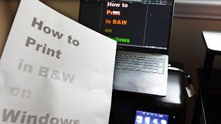 How to Print using Black Ink Only on Windows Computers