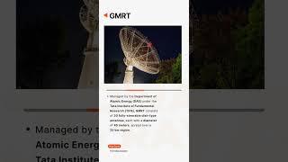 Giant Metrewave Radio Telescope (GMRT)  l Studies & Current Affairs for IAS Exam | Vajiram & Ravi