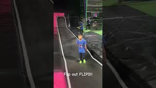 #Flipout jumping high on trampoline park  #fun #adventure #trampoline