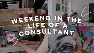 WEEKEND IN MY LIFE AS A CONSULTANT | Catching up up on Work, Graphic Design & Finding *Your* Normal